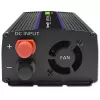 Wechselrichter QOLTEC Monolith 600 W — 12 V auf 230 V, USB PD 18 W, Auto/Innenbereich, schwarz