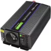 Wechselrichter QOLTEC Monolith 600 W — 12 V auf 230 V, USB PD 18 W, Auto/Innenbereich, schwarz