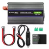 Wechselrichter QOLTEC Monolith 600 W — 12 V auf 230 V, USB PD 18 W, Auto/Innenbereich, schwarz