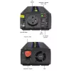 Wechselrichter QOLTEC Monolith 600 W — 12 V auf 230 V, USB PD 18 W, Auto/Innenbereich, schwarz