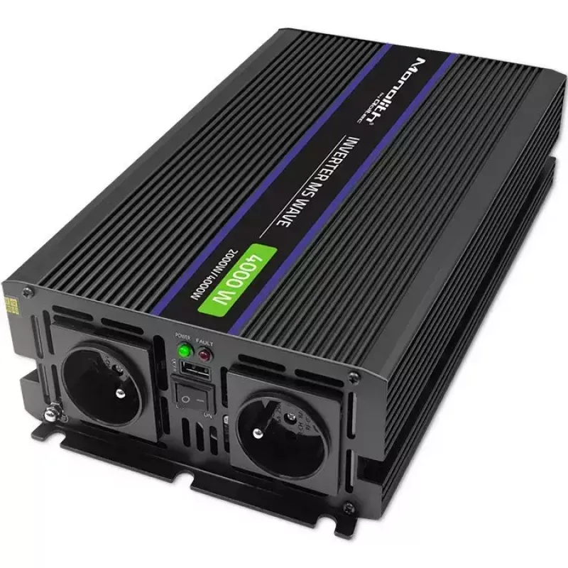 Spannungswandler QOLTEC Monolith 4000 MS Wave 12V auf 230V 2000/4000W mit USB