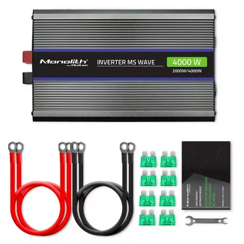 Spannungswandler QOLTEC Monolith 4000 MS Wave 12V auf 230V 2000/4000W mit USB