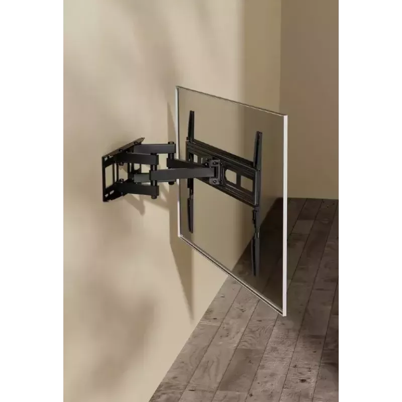 Boden-TV-Ständer Gembird WM-80ST-03 für 37-Zoll- bis 80-Zoll-Bildschirme, VESA 100x100–600x400, Neigung -15°–3°, Schwenkung ±60°, max. Tragfähigkeit 40 kg, schwarz