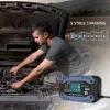 Fahrzeug-Batterieladegerät QOLTEC 52482 12/24 V 5/10 A mit LCD-Anzeige und Typ-F-Stecker