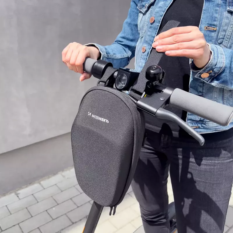 Lenkertasche Wozinsky WSB1BK — wasserdicht 4 L, schwarz, für Fahrräder und Roller