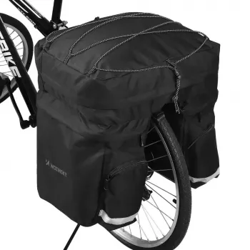 Fahrradtasche Wozinsky WBB13BK 60L schwarz universell – Gepäckträgertasche, 60 L Fassungsvermögen