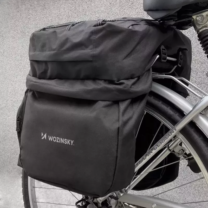 Fahrradtasche Wozinsky WBB13BK 60L schwarz universell – Gepäckträgertasche, 60 L Fassungsvermögen
