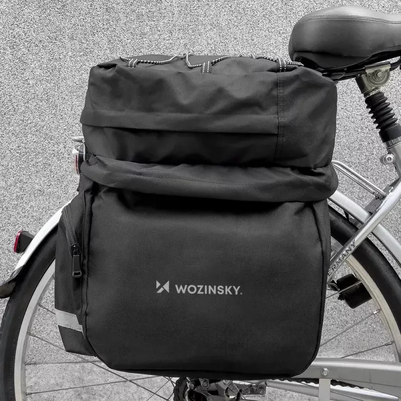 Fahrradtasche Wozinsky WBB13BK 60L schwarz universell – Gepäckträgertasche, 60 L Fassungsvermögen