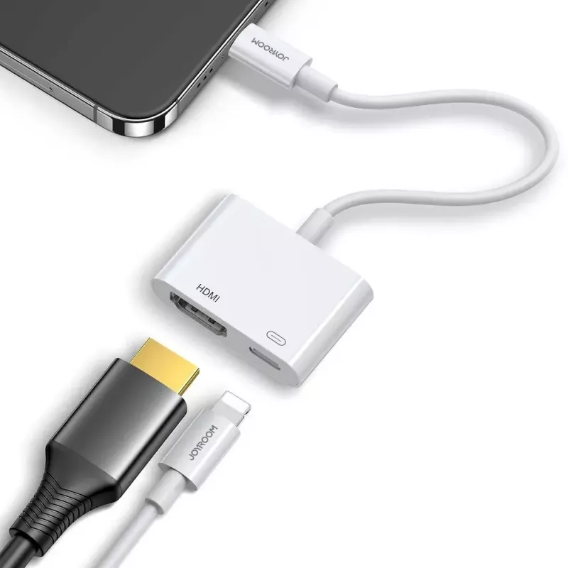 Lightning-auf-HDMI-Adapter Joyroom S-H141 — Lightning (Apple) auf HDMI FullHD 1080p 60 Hz, Weiß