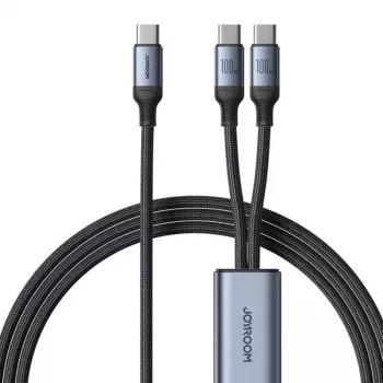 USB-C auf 2× USB-C Kabel Joyroom SA21-1T2 100W 1,5m (schwarz)