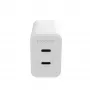 mophie-Zubehör, Netzadapter – USB-C-PD-DUAL-45W-GAN – Weiß – EU (2x USB-C)