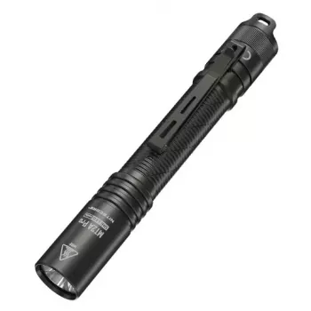 Taschenlampe Nitecore MT2A Pro – LED, integrierter Li‑Ion-Akku, USB-aufladbar, min. 50 lm, Aluminium, IP68, 142,8 mm, 40 g, schwarz
