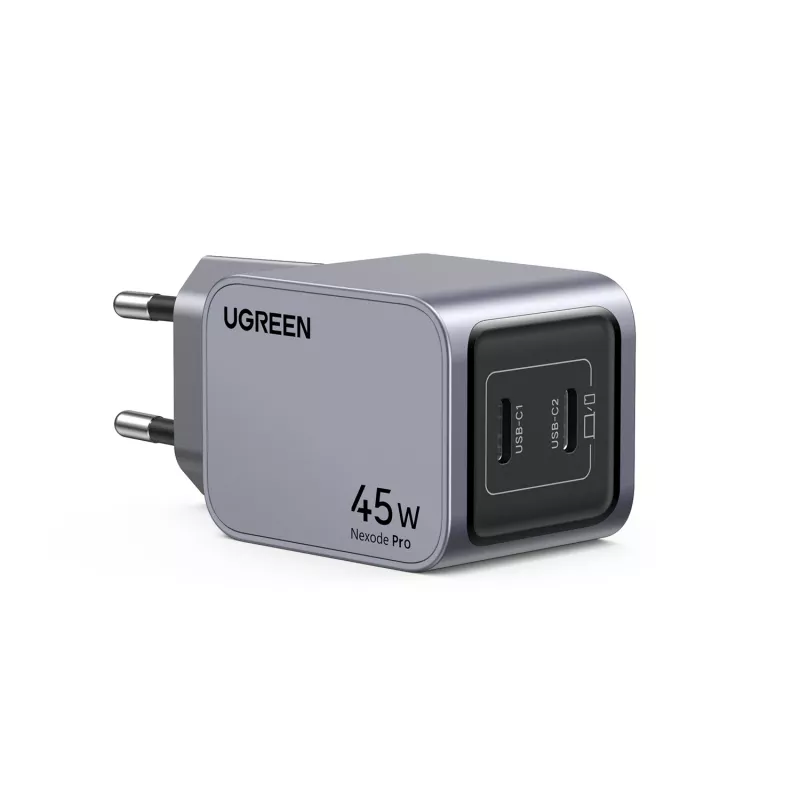 Ugreen 35008 mobiles Ladegerät Universal Grau AC-Schnellladung Innenbereich
