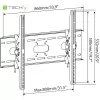 Techly Neigbare Wandhalterung für TV LED LCD 42-80 Zoll Schwarz
