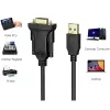 Serielles Kabel Techly IDATA-USB2-SER-1 Schwarz 1,5 m USB Typ-A DB-9