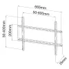 Techly ICA-PLB 162L TV-Wandhalterung 165.1 cm (65 Zoll) Schwarz