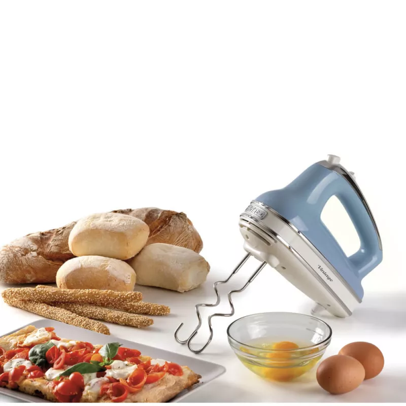Ariete 1548 Mixer Vintage, 450W, 5 Geschwindigkeiten, Turbofunktion, 2 Schneebesen, Himmelblau