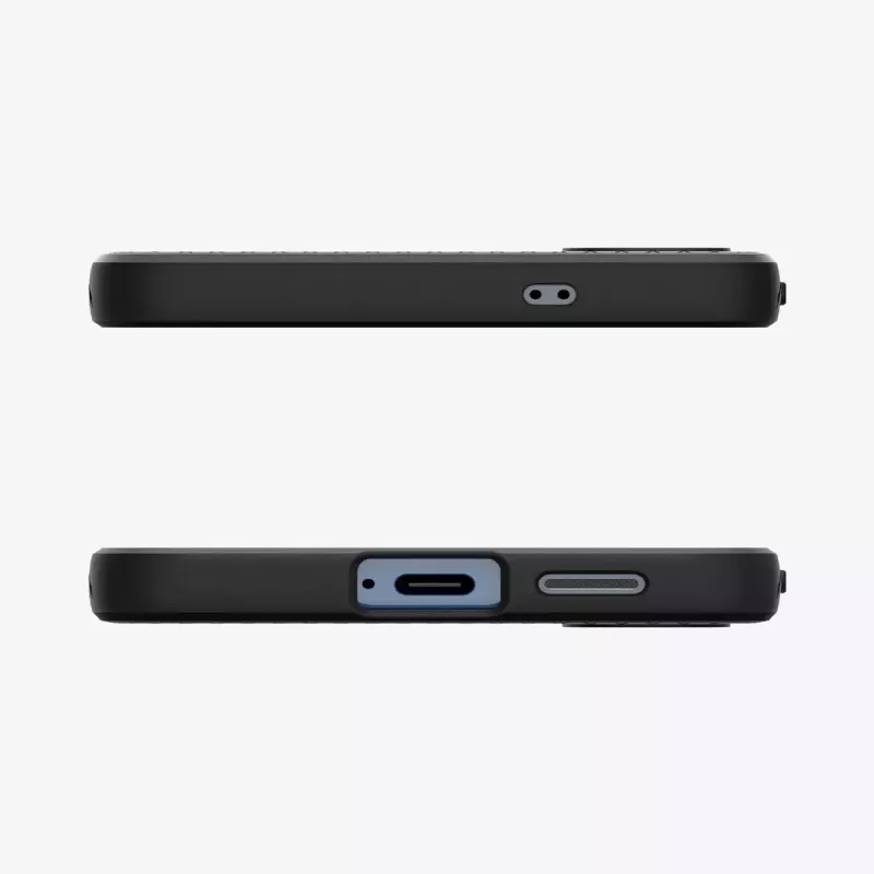 Cover Spigen Galaxy S25 Liquid Air Mattschwarz Monochromatisch