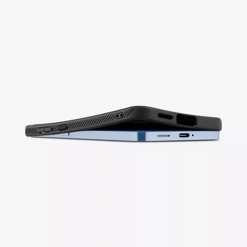 Cover Spigen Galaxy S25 Liquid Air Mattschwarz Monochromatisch