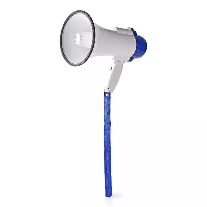 Megaphon Nedis MEPH150WT Weiß Blau 15 W 150 m Reichweite