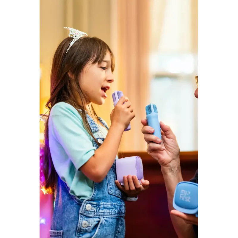 Tragbarer Kinderlautsprecher MYFIRST myFirst Voice 2 – lila, kompaktes wiederaufladbares Audiogerät für Kinder