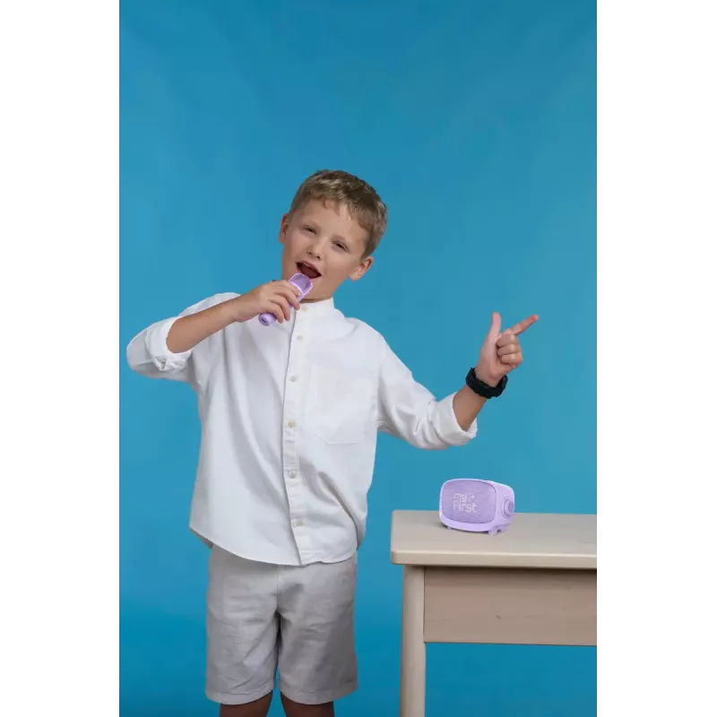 Tragbarer Kinderlautsprecher MYFIRST myFirst Voice 2 – lila, kompaktes wiederaufladbares Audiogerät für Kinder
