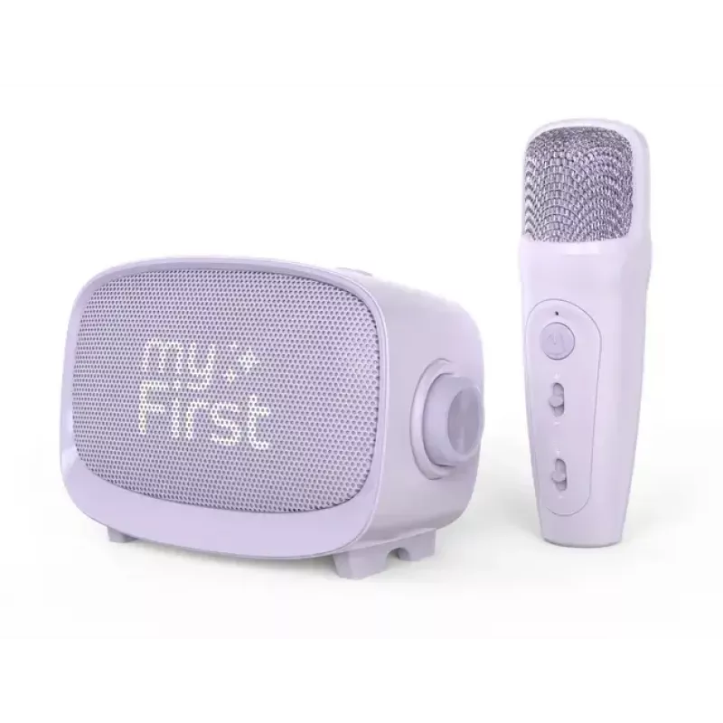 Tragbarer Kinderlautsprecher MYFIRST myFirst Voice 2 – lila, kompaktes wiederaufladbares Audiogerät für Kinder