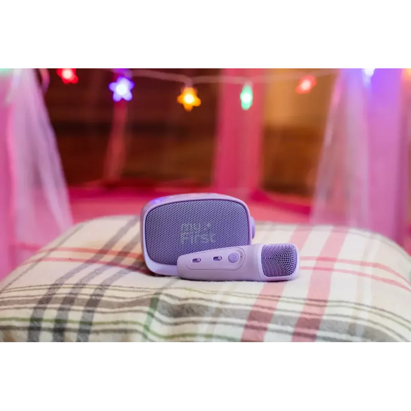 Tragbarer Kinderlautsprecher MYFIRST myFirst Voice 2 – lila, kompaktes wiederaufladbares Audiogerät für Kinder