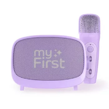 Tragbarer Kinderlautsprecher MYFIRST myFirst Voice 2 – lila, kompaktes wiederaufladbares Audiogerät für Kinder