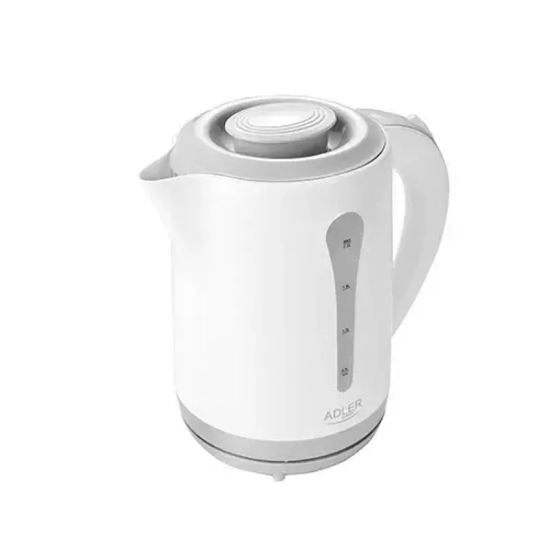 Elektrischer Wasserkocher Adler AD 1244 — 2,5 L, 2200 W, weiß, verdecktes Heizelement