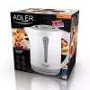 Elektrischer Wasserkocher Adler AD 1244 — 2,5 L, 2200 W, weiß, verdecktes Heizelement