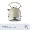 Ariete 2877 Wasserkocher Vintage, 1,7 L, kabellos, beige, 1,7 L, 2000 W, beige, Wasserstandsanzeige, kabellos, Filter