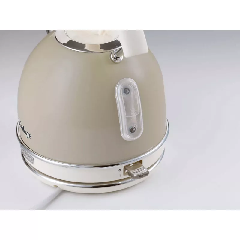 Ariete 2877 Wasserkocher Vintage, 1,7 L, kabellos, beige, 1,7 L, 2000 W, beige, Wasserstandsanzeige, kabellos, Filter