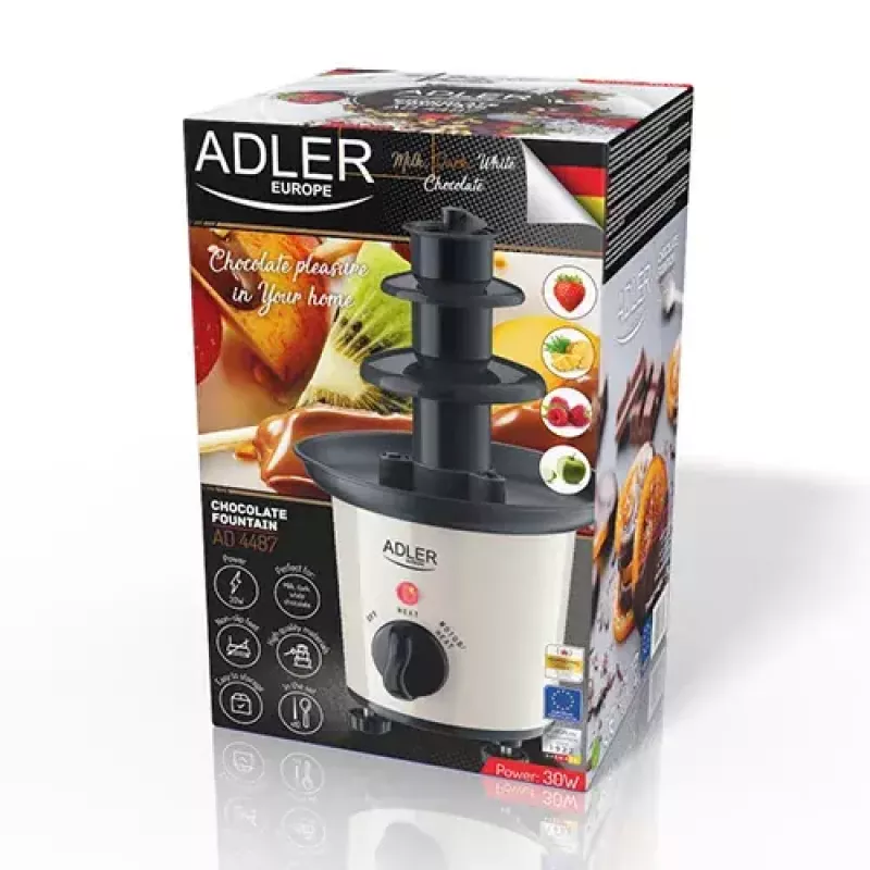 Schokoladenbrunnen Adler AD 4487 Schwarz Braun Weiß 30 W