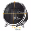Elektrischer Keramik-Heizlüfter Adler AD 7742 — 1500/750 W, Standgerät, 220–240 V, schwarz/silber