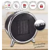 Elektrischer Keramik-Heizlüfter Adler AD 7742 — 1500/750 W, Standgerät, 220–240 V, schwarz/silber