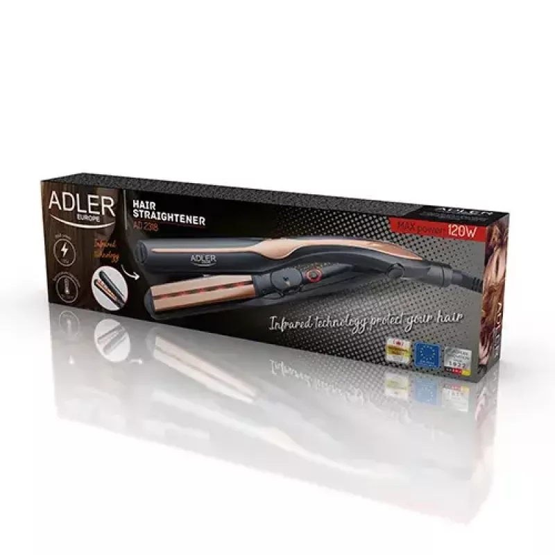 Glätteisen Adler AD 2318 Warm Schwarz Coral 120 W