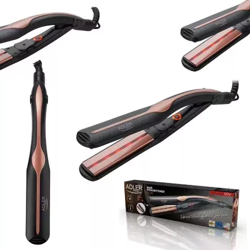 Glätteisen Adler AD 2318 Warm Schwarz Coral 120 W