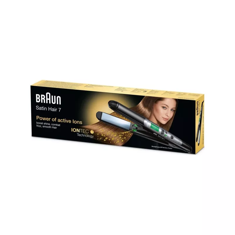 Glätteisen Braun Satin Hair 7 ST710 Warm Schwarz 130 °C 2 m