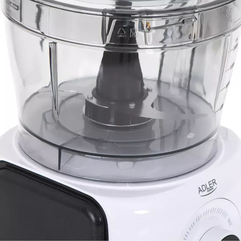 Adler AD 4224 Küchenmaschine, 1000 W, 2-l-Schüssel, 7 Geschwindigkeiten, weiß