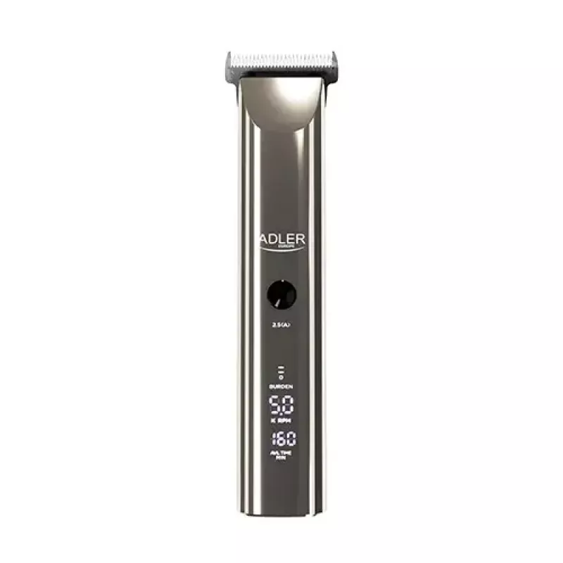 Adler AD 2834 Haarschneidemaschine, 3 mm bis 1,2 cm, 4 Aufsätze, LCD, silber