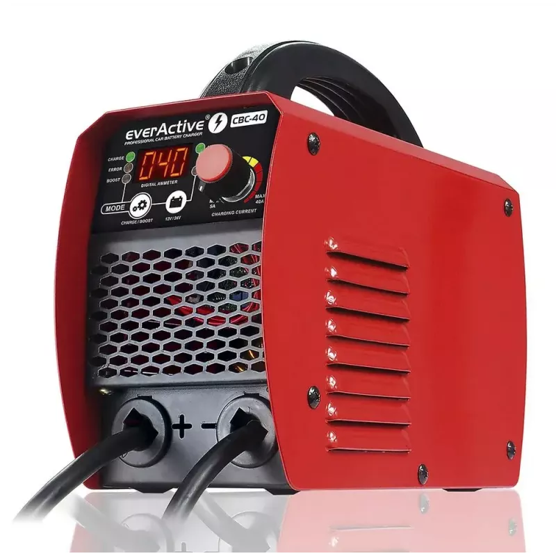 Autoladegerät everActive CBC40 12V/24V, Fahrzeugbatterieladegerät kompatibel mit 12V- und 24V-Systemen