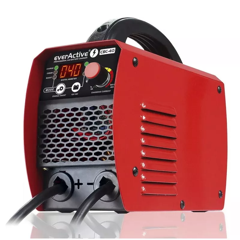 Autoladegerät everActive CBC40 12V/24V, Fahrzeugbatterieladegerät kompatibel mit 12V- und 24V-Systemen