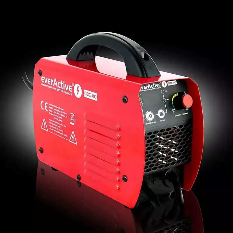 Autoladegerät everActive CBC40 12V/24V, Fahrzeugbatterieladegerät kompatibel mit 12V- und 24V-Systemen