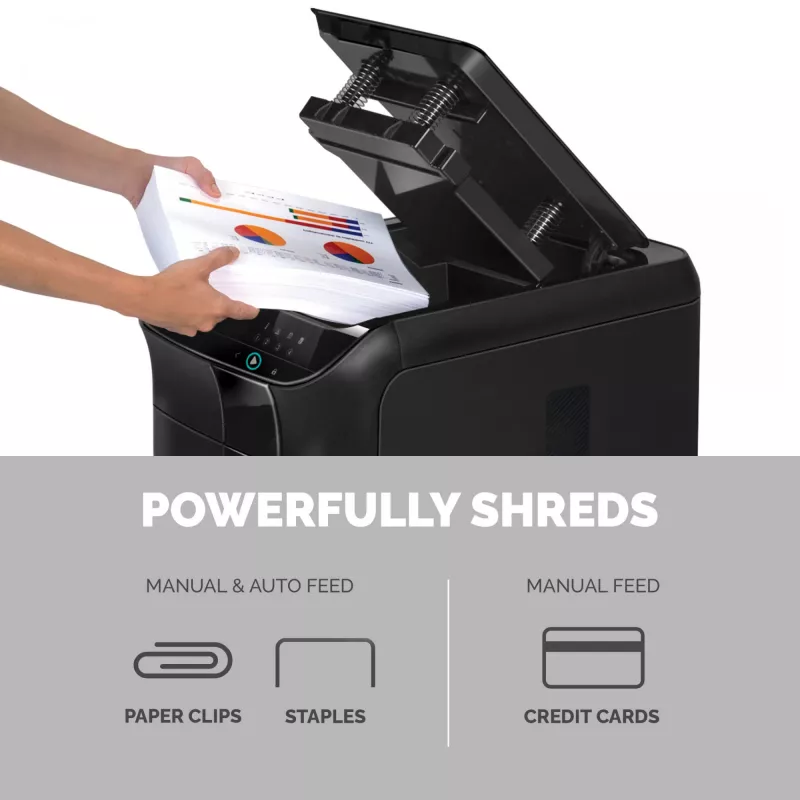 Fellowes AutoMax 600M Papierschredder Mikroschnitt 60 dB 23 cm Schwarz