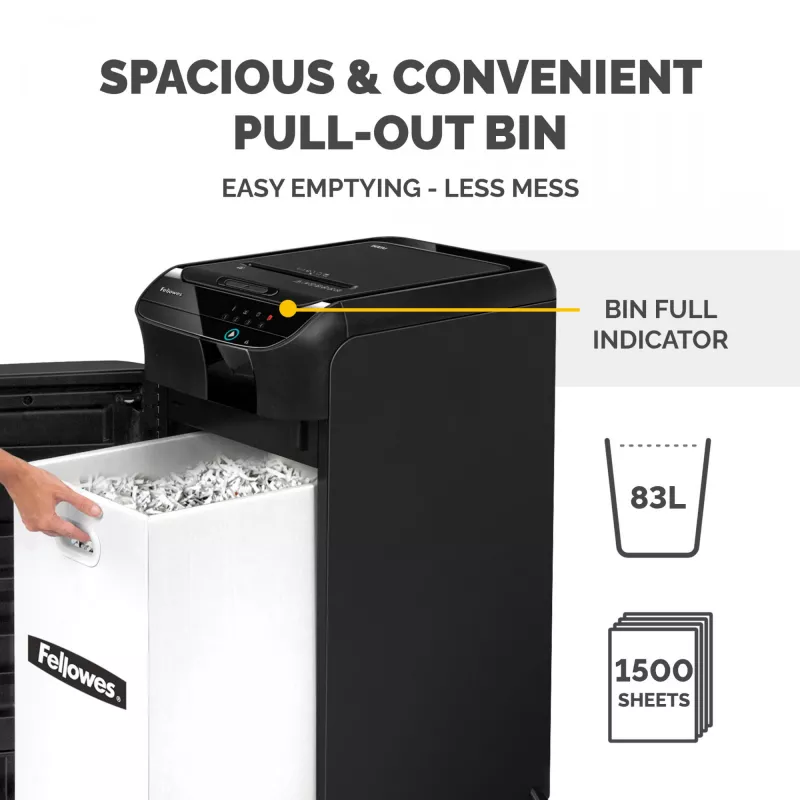 Fellowes AutoMax 600M Papierschredder Mikroschnitt 60 dB 23 cm Schwarz