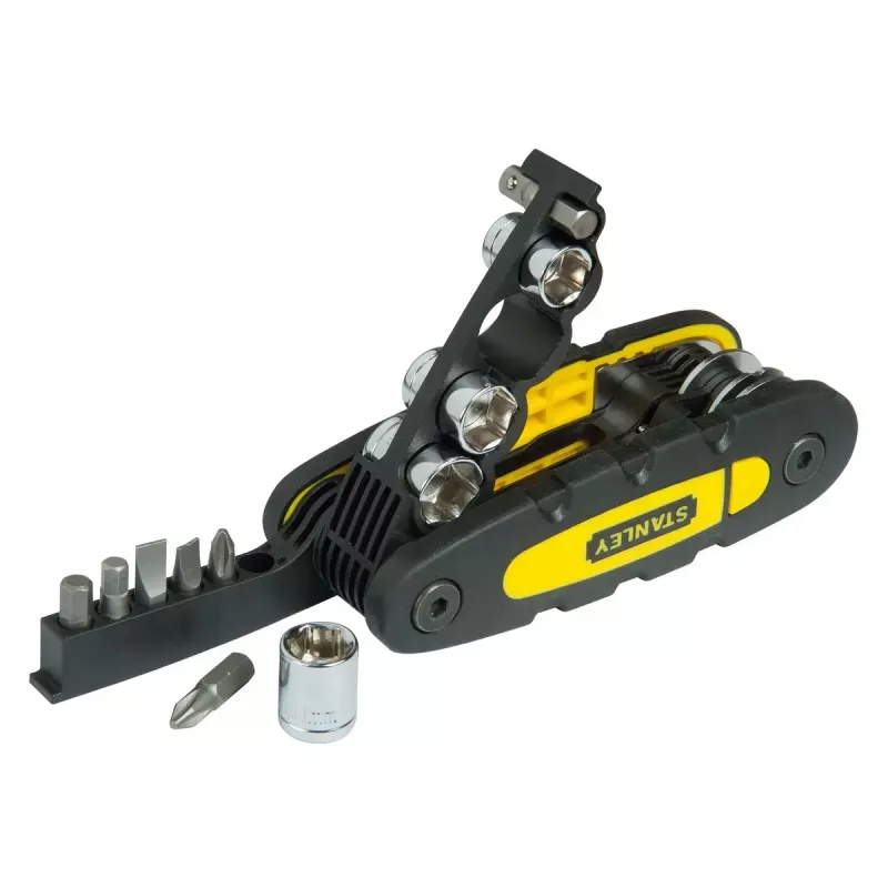 Multitool STANLEY 14-in-1 klappbares Verriegelungswerkzeug, schwarz/gelb, 14 Funktionen