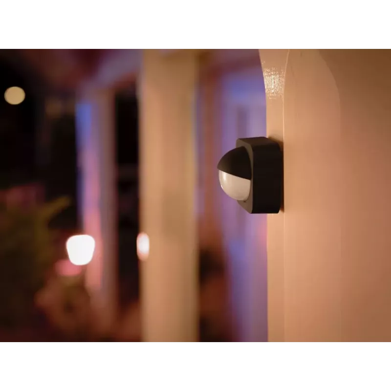 Philips Hue Bewegungssensor Außenbereich, ZigBee, Schwarz, 929003067401