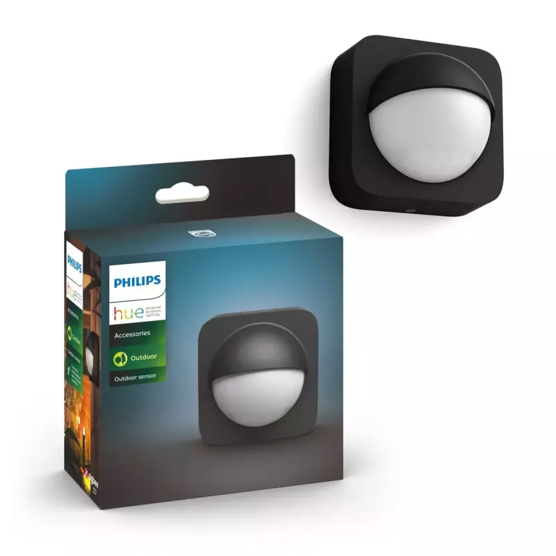 Philips Hue Bewegungssensor Außenbereich, ZigBee, Schwarz, 929003067401