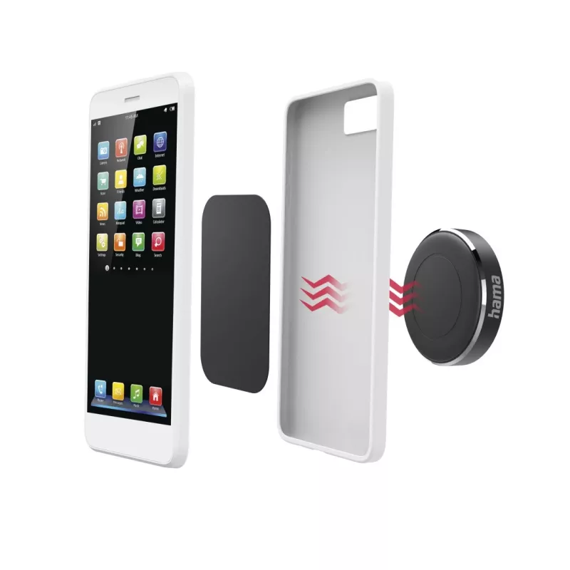 Passive Halterung Hama Magnet 00201518 Schwarz Mobiltelefon Smartphone